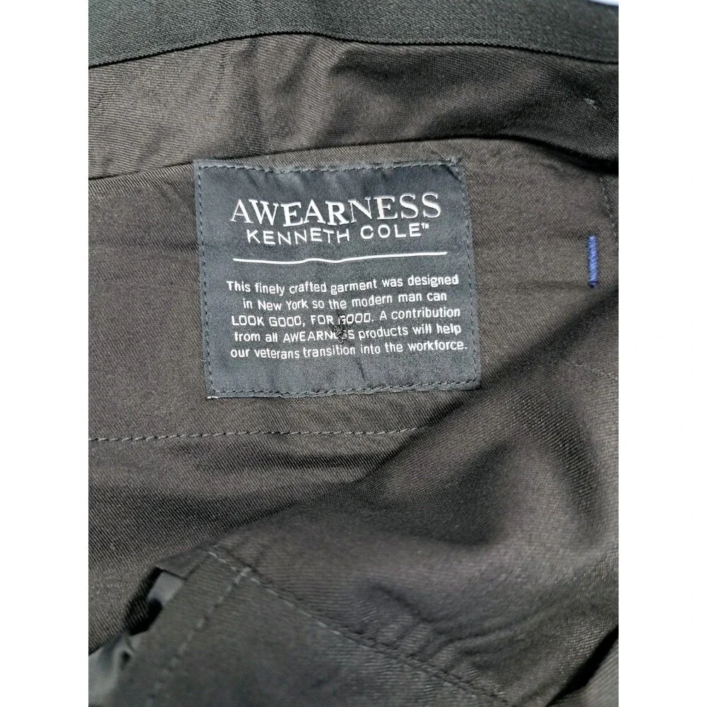 Awearness Kenneth Cole Men's Blue CHILLFLEX Slim Fit Suit Pants - 44x33 New - Picture 5 of 6